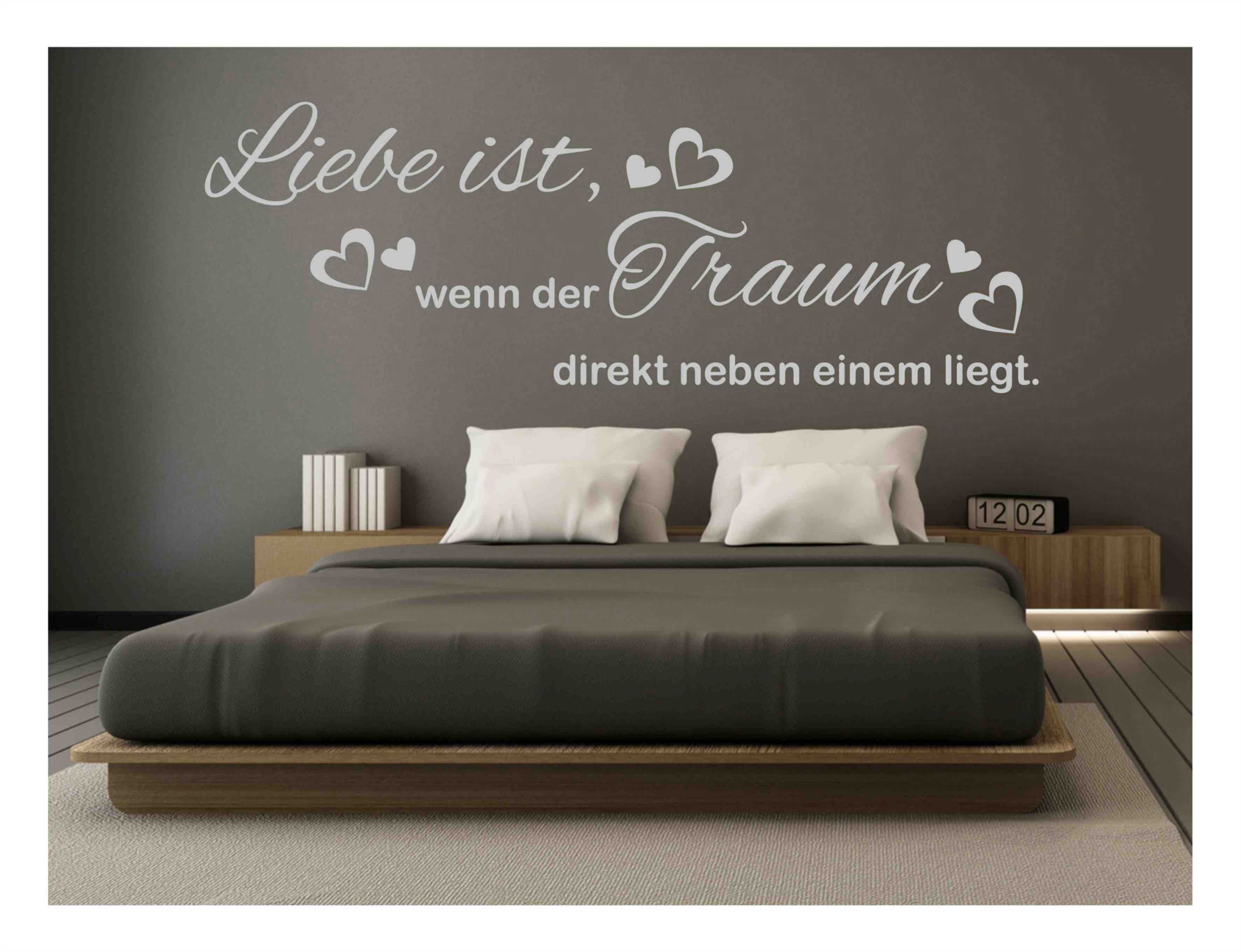 Wandtattoo Liebe ist Sprüche Herz Schlafzimmer Traum Aufkleber #114 | eBay
